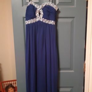 Royal blue sequin dress